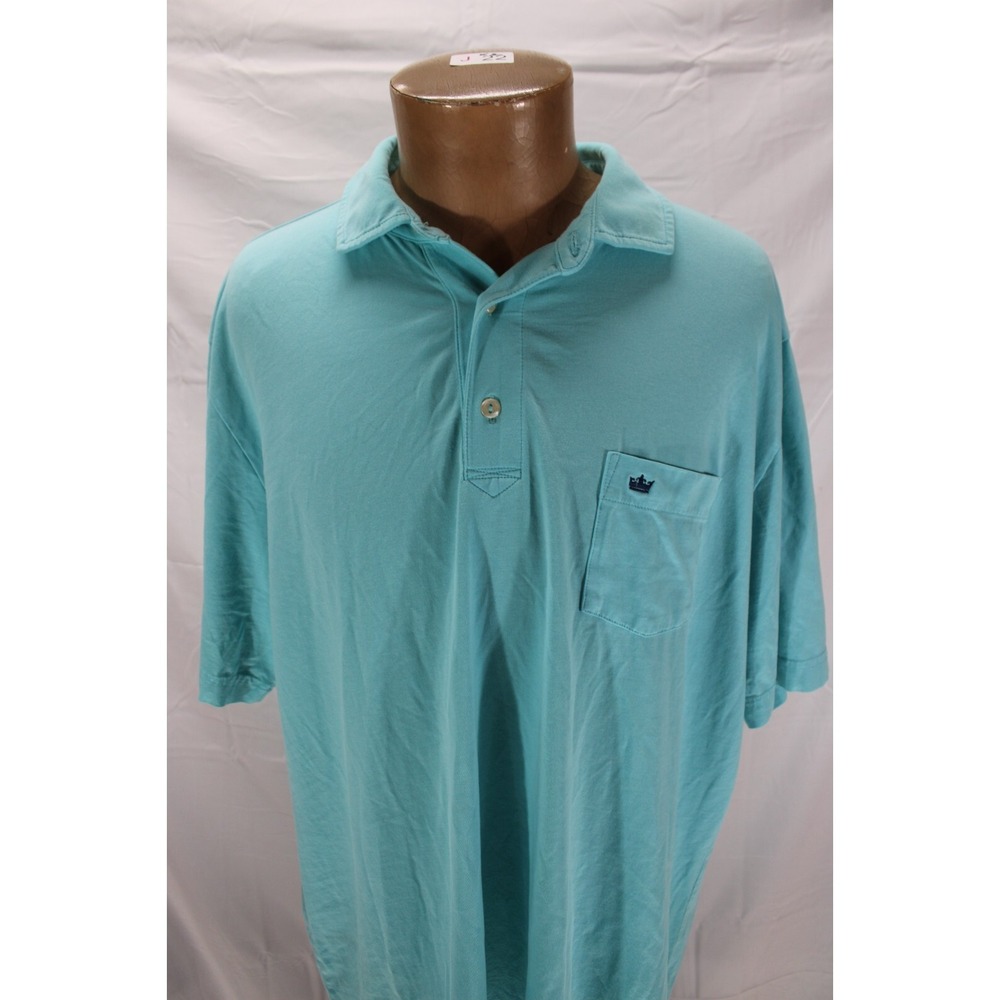 Peter Millar Polo Seaside Wash Cotton Size Large Blue